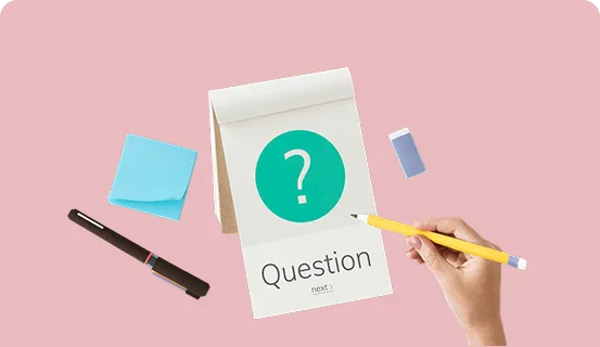 Question notepad with stationery